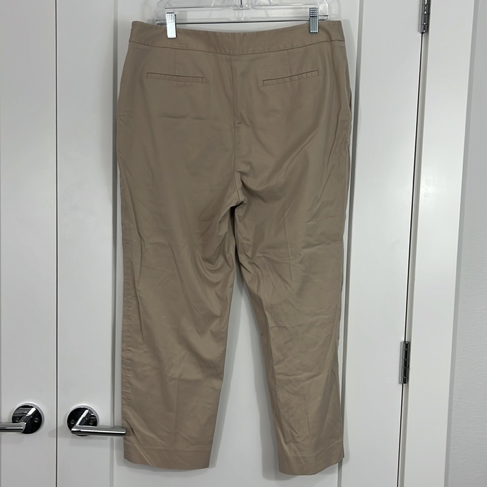 Vintage 90s Pendleton Size 14 Beige Khaki High Rise Cropped Chino Trouser Pants - Picture 7 of 11
